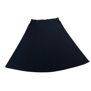 Vince Black Lightweight Knit Pull On A Line Knee Skirt Womens Small